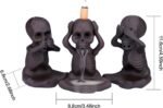 🕯️ Soporte Cerámico para Incienso Calavera y Cascada (Juego de 3) - Imagen 2