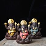 🕉️ Quemador de Incienso Ganesha de Cerámica Verde - Imagen 4