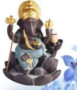 🕉️ Quemador de Incienso Ganesha de Cerámica Verde - Imagen 9