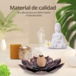 🕉️ Soporte de Incienso de Varilla con Diseño de Flor de Loto (Set de 2) - Imagen 4