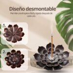 🕉️ Soporte de Incienso de Varilla con Diseño de Flor de Loto (Set de 2) - Imagen 3