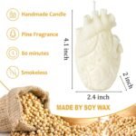 🕯️ Vela de corazón aromática de cera de soja DIY para decoración - Imagen 2