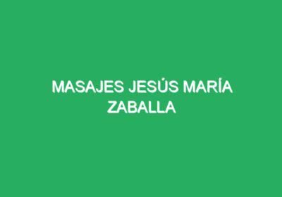 Masajes Jesús María Zaballa