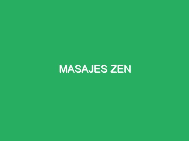 Masajes Zen