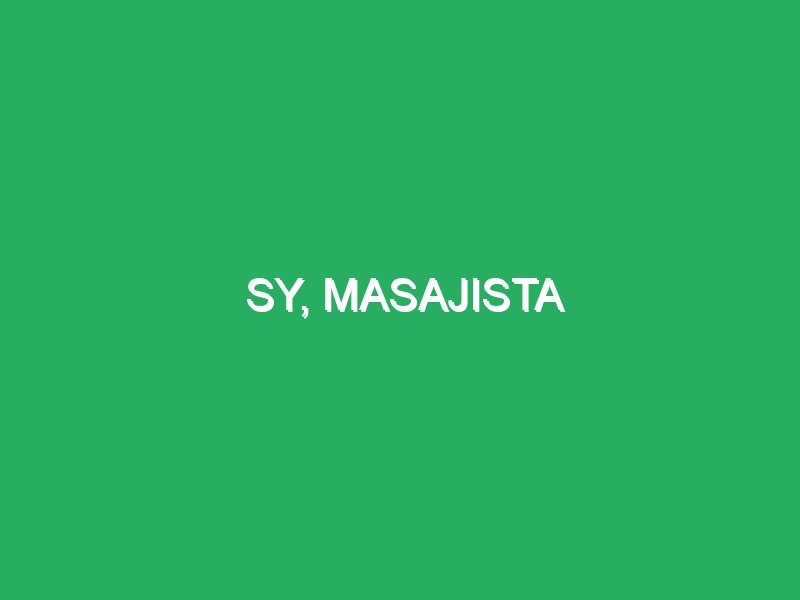 sy masajista 38358 Masajista Salamanca