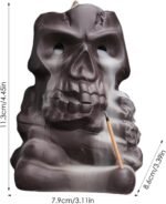 💀 Quemador de Incienso en Forma de Cráneo, Artesanal y Decorativo - Imagen 4