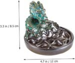 🔥 Soporte de Incienso Dragón de Cerámica Verde - Imagen 2