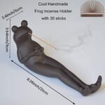 🪴 Soporte de cerámica para incienso con figura de rana - 30 varillas - Imagen 7