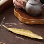 🕉️ Quemador de Incienso en Forma de Hoja - 21 cm Metal y Aleación - Imagen 2