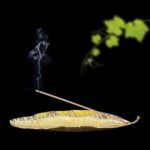 🪔 Quemador de Incienso SWYSGS en Forma de Hoja - 28 cm (Dorado/Bronce) - Imagen 4