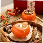 🕯️ Velas aromáticas de lavanda y caqui para decoración de fiestas - Imagen 8