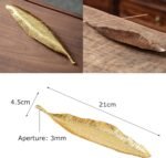 🪔 Quemador de Incienso SWYSGS en Forma de Hoja - 28 cm (Dorado/Bronce) - Imagen 2