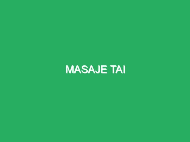 masaje tai